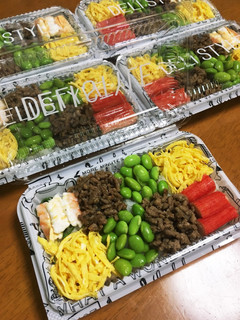 ダイス柄のちらし寿司弁当-レシピのメイン写真
