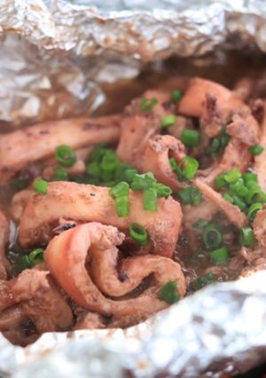 ワタの旨味！イカのガリバタホイル焼き-レシピのメイン写真