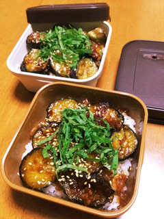 シンプル丼物♡茄子丼弁当-レシピのメイン写真