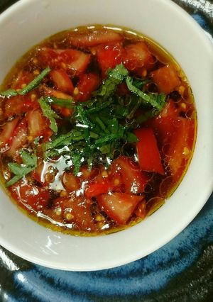 そうめんつゆ♥さっぱりトマトポン酢-レシピのメイン写真