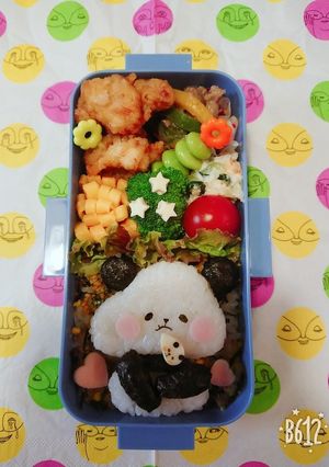 もちもちぱんだキャラ弁-レシピのメイン写真