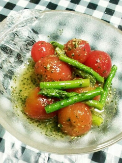 プチトマトとアスバラの青じそマリネ-レシピのメイン写真