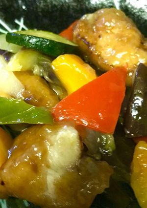 簡単!夏野菜の酢鶏-レシピのメイン写真