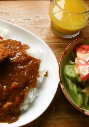 ハーフコロッケ付きカレーライスセット♫-レシピのメイン写真