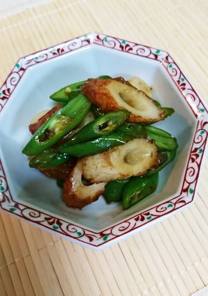 万願寺唐辛子と竹輪炒め焼肉味-レシピのメイン写真