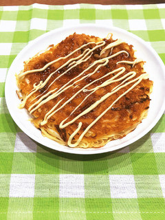 簡単そうめんお好み焼き(透析食)-レシピのメイン写真