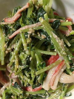 豆苗とカニカマ★ゴマポンマヨ和え-レシピのメイン写真