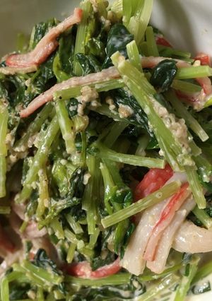 豆苗とカニカマ★ゴマポンマヨ和え-レシピのメイン写真