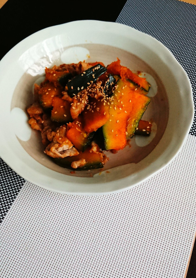 かぼちゃと豚肉の甘辛炒め☆-レシピのメイン写真