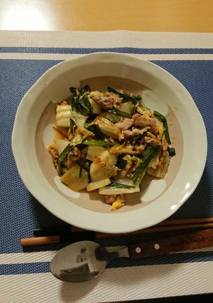 白菜と豚肉のオイスターニラ炒め☆-レシピのメイン写真