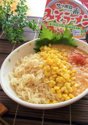 冷やし旨辛みそとろろコーン和え麺-レシピのメイン写真