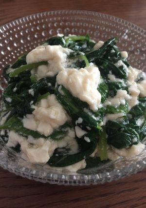 モロヘイヤと豆腐の白和え♡-レシピのメイン写真