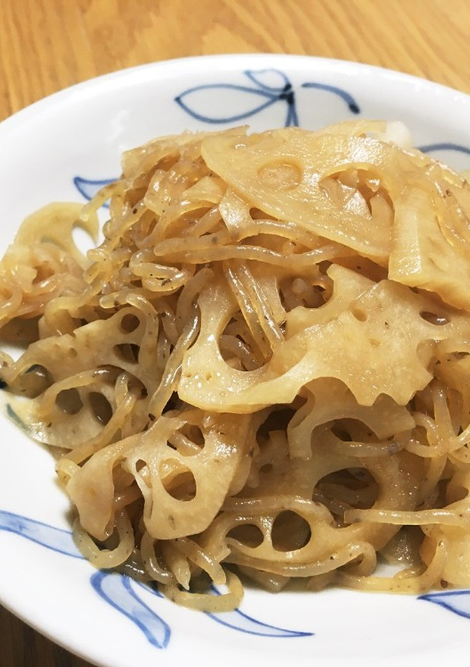 簡単時短料理♪レンコンと白滝の炒め煮-レシピのメイン写真