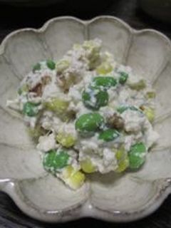 枝豆ととうもろこしの白和え♪-レシピのメイン写真