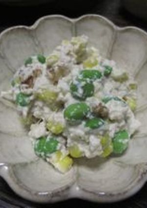 枝豆ととうもろこしの白和え♪-レシピのメイン写真
