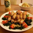 根菜のコロコロ豚ロール金のごまだれ仕立て