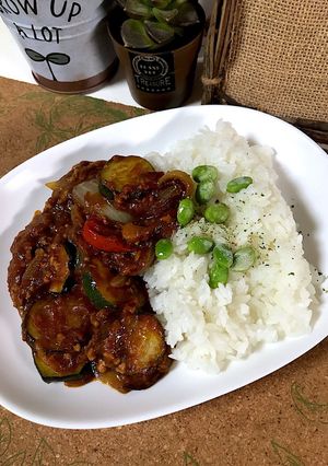 トマトだけで☆夏野菜ひき肉カレー-レシピのメイン写真