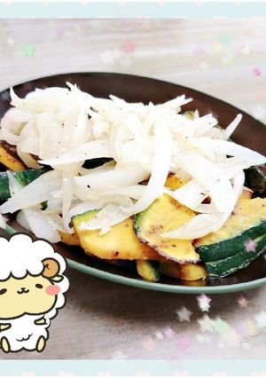 マクロビ☆グリルかぼちゃのオニオン乗せ-レシピのメイン写真