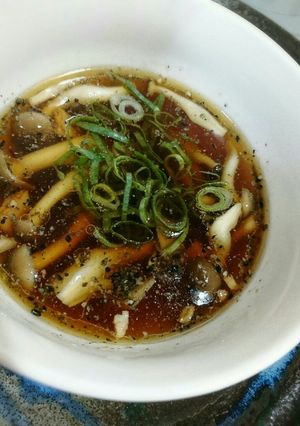 そうめんつゆ♥ガツンと濃厚 焼豚としめじ-レシピのメイン写真