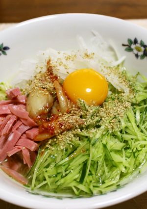 野菜たっぷり冷麺風の冷やし塩ラーメン-レシピのメイン写真