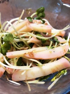 おつまみに❤かまぼことカイワレ和え物-レシピのメイン写真