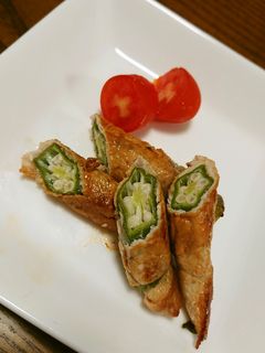 さっぱりポン酢味!オクラの豚薄切り肉巻き-レシピのメイン写真