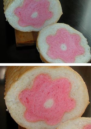 レンジパンで「桃のお花マーク」♪-レシピのメイン写真