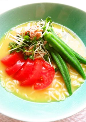 ☺夏野菜たっぷり冷やしオレンジラーメン☺-レシピのメイン写真