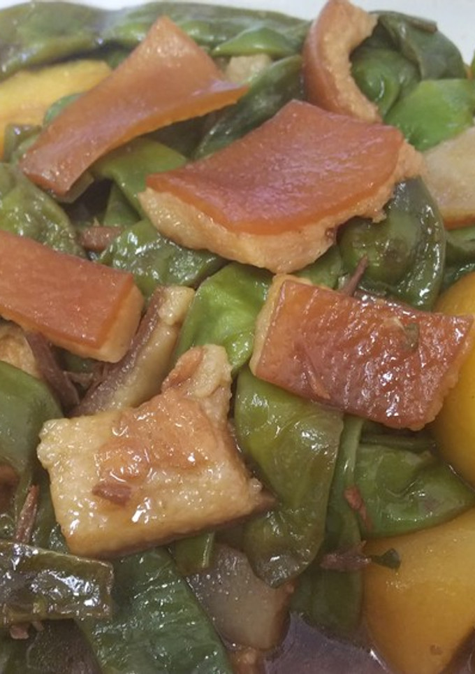 中華・豚皮とジャガイモとインゲンの炒め煮-レシピのメイン写真