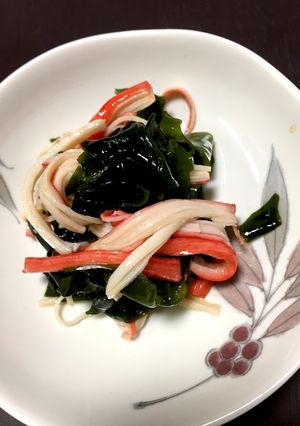 カニかまとワカメのさっぱりポン酢がけ♪-レシピのメイン写真