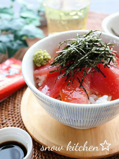 オイスターだれでマグロ丼-レシピのメイン写真