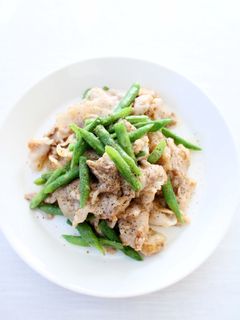 簡単料理♪【豚といんげんのマヨポン炒め】-レシピのメイン写真