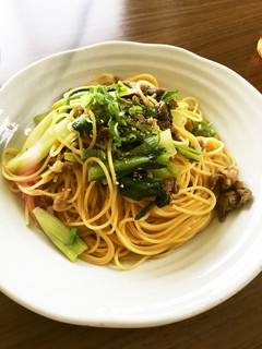 牛肉と小松菜の和風パスタ-レシピのメイン写真