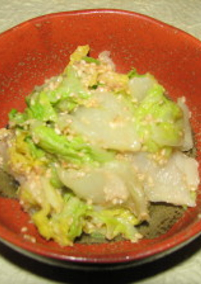 白菜の胡麻と梅の和え物-レシピのメイン写真