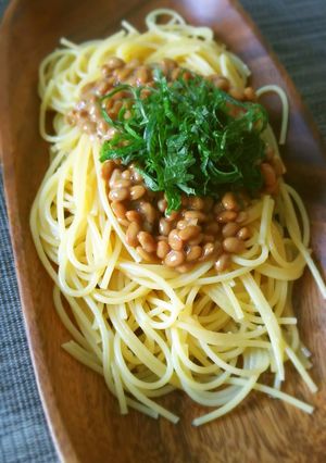 納豆と大葉のパスタ-レシピのメイン写真