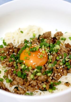 夏バテ撃退♪汁なし坦々そうめん-レシピのメイン写真