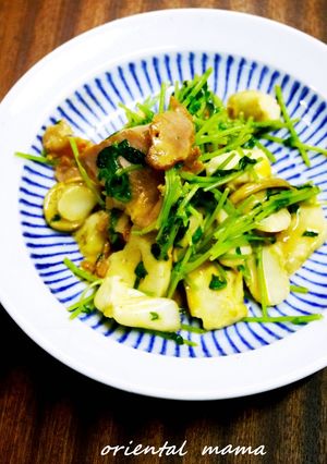 時短！豆苗エリンギ焼き豚コチュマヨソテ～-レシピのメイン写真