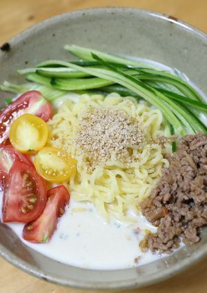 冷やし豆乳塩とんこつらーめん-レシピのメイン写真