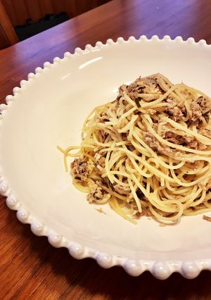 混ぜるだけ☆さばの水煮缶と塩昆布のパスタ-レシピのメイン写真