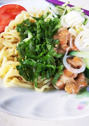 納豆で！冷やし塩ラーメン-レシピのメイン写真