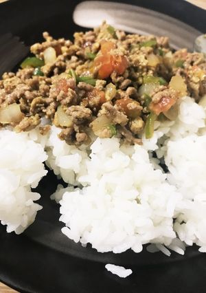 手抜き楽チン夏野菜キーマカレー-レシピのメイン写真