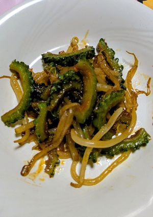 市販のヤンニョムタレでゴーヤのピリ辛炒め-レシピのメイン写真