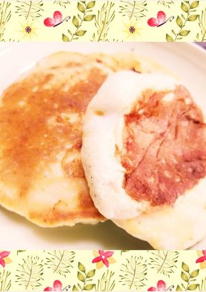 バナナとジュースの米粉スフレパンケーキ♪-レシピのメイン写真