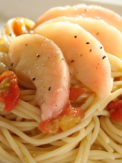 桃とトマトの冷製パスタ-レシピのメイン写真