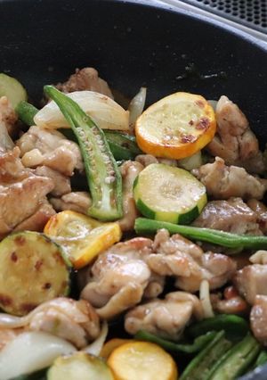 鶏肉と夏野菜のカレー風味炒め-レシピのメイン写真