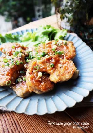 豚ヒレ肉ソテー☆ジンジャーオニオンソース-レシピのメイン写真
