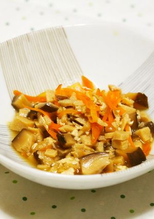 高野豆腐と干し椎茸のコロコロ煮物♪-レシピのメイン写真