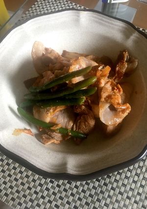 お酢たっぷり豚肉キムチ炒め-レシピのメイン写真