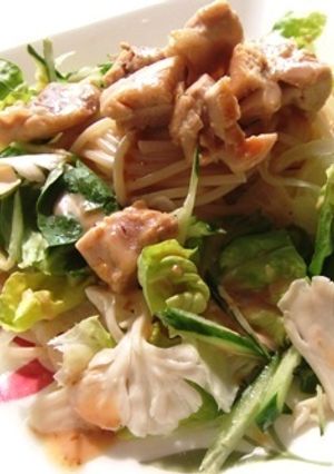 チキンサラダスパゲッティ ゴマ風味-レシピのメイン写真