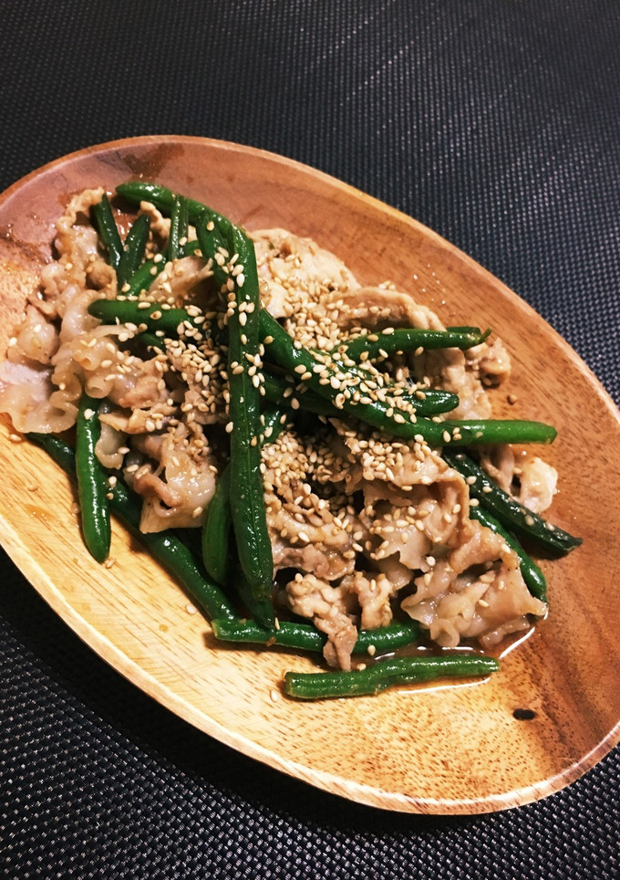 ビールが進む！豚肉といんげんの焼肉炒め！-レシピのメイン写真